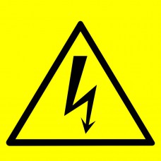 ЗНАК W08 Опасность поражения электрическим током (молния). Плен,200*200