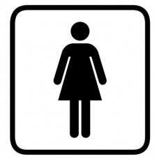 ЗНАК 007 Женщина (для туалета). Плен, 100*100