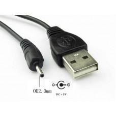 ШНУР USB-пит.2.0x1.2мм 1.0м PCC06