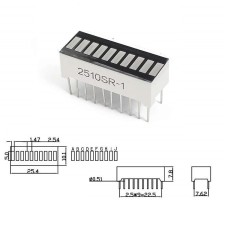 LED-индикатор RG 2510SR/G 10segment