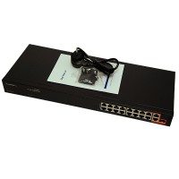 ХАБ 16*100 Mb M-PS1621GF-V2 PoE (IEEE 802.3 af/at) 300W
