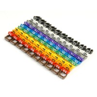 МАРКЕР-КЛИПСА ДЛЯ КАБЕЛЯ MR-55R 4-6мм цифры 0-9 10цветов