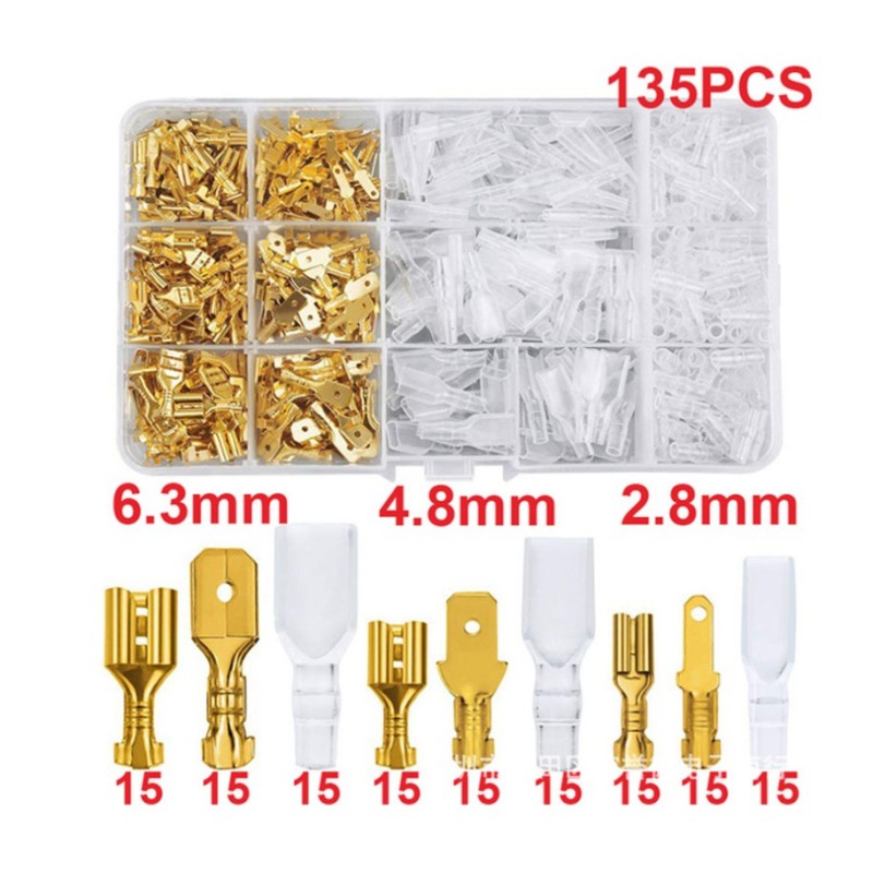 НАБОР КЛЕММ 2.8мм, 4.7мм, 6.3мм по 15 комплектов в кейсе НАБОР КЛЕММ 2.8мм, 4.7мм, 6.3мм по 15 комплектов в кейсе