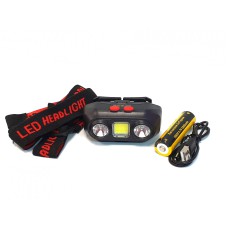 ФОНАРЬ НА ЛОБ+ЗУ 2Д YT-2031 СОВ, аккум.18650, шнур TYPE-C  