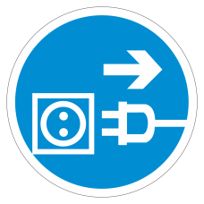 ЗНАК M13 Отключить штепсельную вилку. Плен.200*200