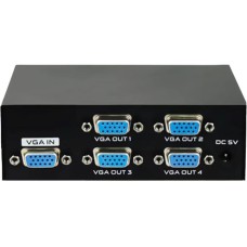 ПЕРЕХОДНИК  VGA гнездо - 4VGA гнездо активный с БП (сплиттер)