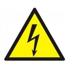 ЗНАК W08 Опасность поражения электрическим током (молния). Пластик, 300*300 уличн.